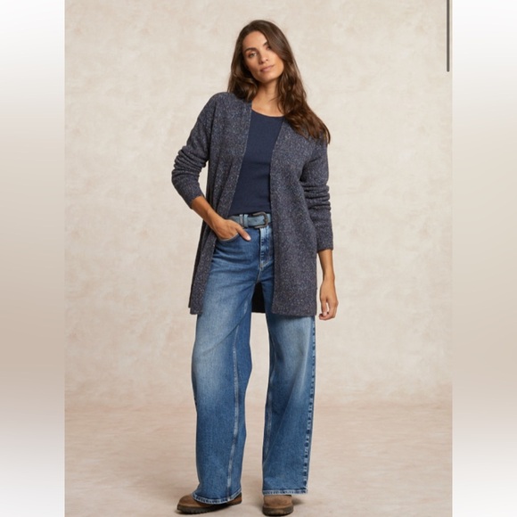 RIVER WOODS USA embroidered heart navy top holiday fall winter boho revolve - Picture 1 of 4